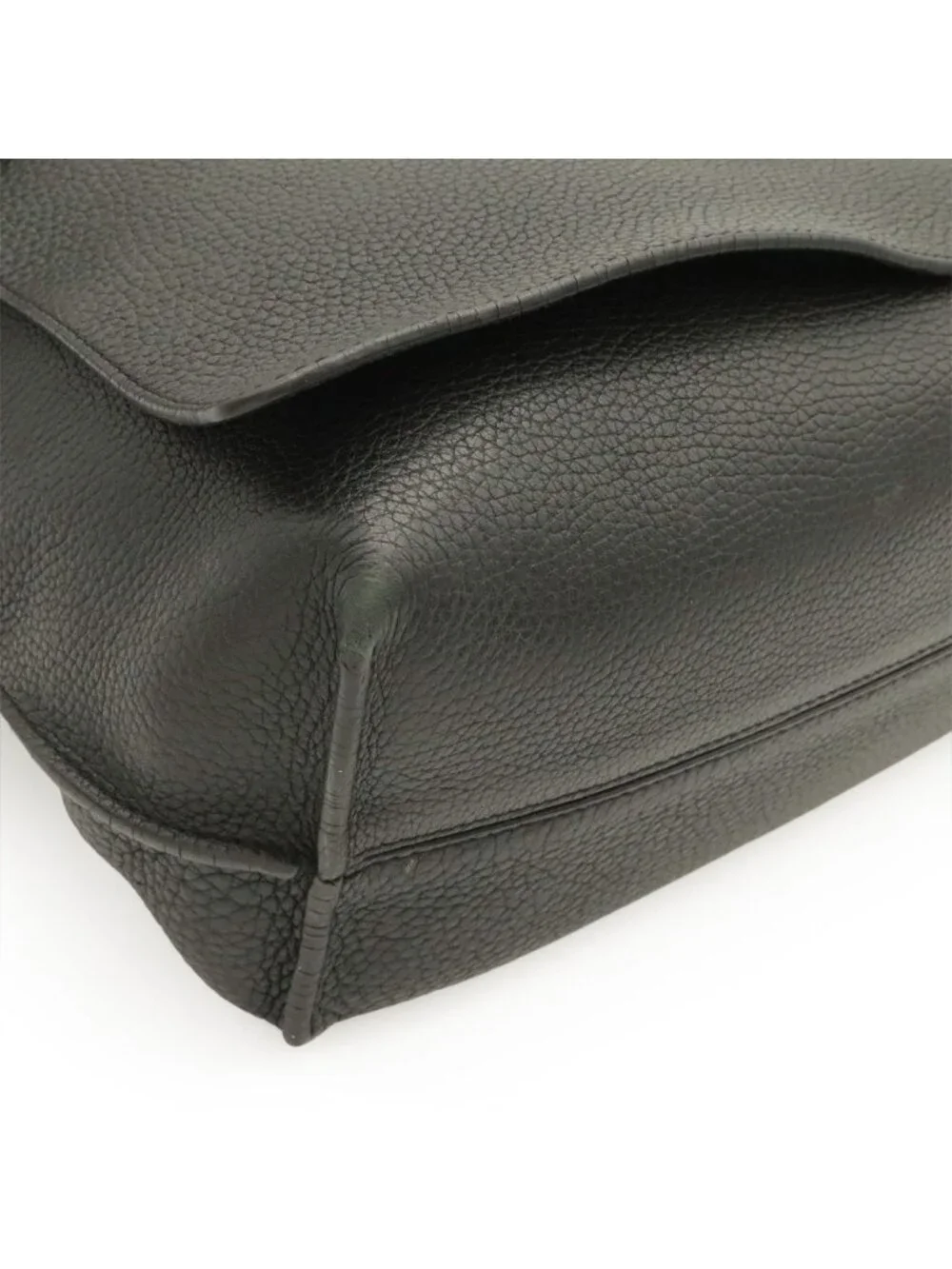 Loewe Anagram Belt Collection Messenger Shoulder Bag Leather Black Silver